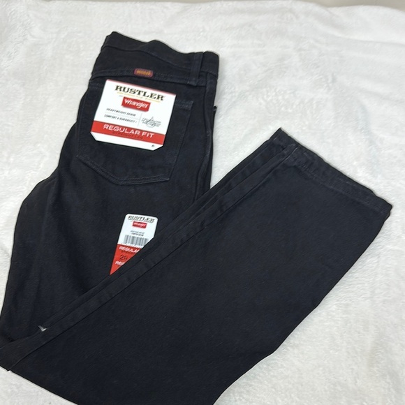 Rustler Black Straight Jeans Classic Style 29x30 - Picture 7 of 7
